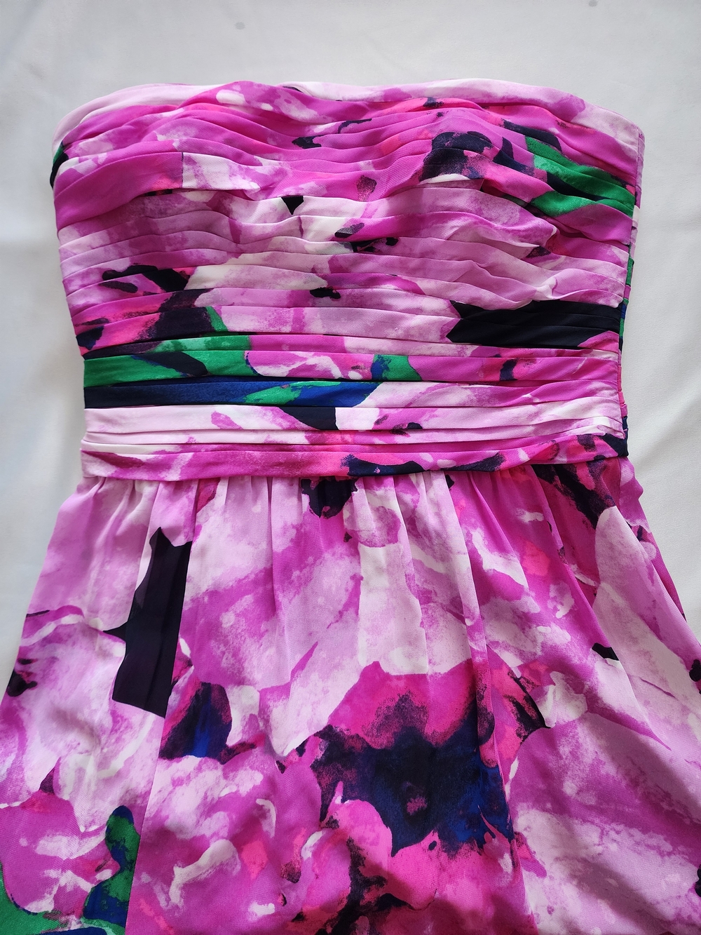Lauren Ralph Lauren Evening Pink Floral Strapless Maxi Dress - Size 6 NWT